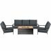 Coba loungeset 4-delig donker grijs incl. Cosipure vuurtafel 120 cm