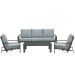 Coba loungeset 4-delig - verstelbare stoelen - mint grey