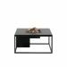 Cosiloft lounge gas vuurtafel black frame - black top - 100 cm