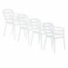 Mira tuinstoel wit - 4 stuks