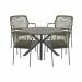 Barista tuinset 5-delig groen - Tulli tuintafel Ø122x75 cm grey teak look
