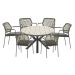 Barista tuinset 7-delig groen - Tulli tuintafel ovaal 220x115 cm light teak look