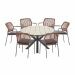 Barista tuinset 7-delig terracotta - Tulli tuintafel ovaal 220x115 cm light teak look