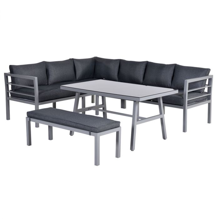 Blakes loungeset aluminium donker grijs lgrijs