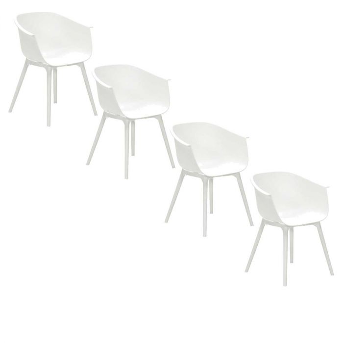 Gestaag verdacht Worden Lexy tuinstoel wit - 4 stuks