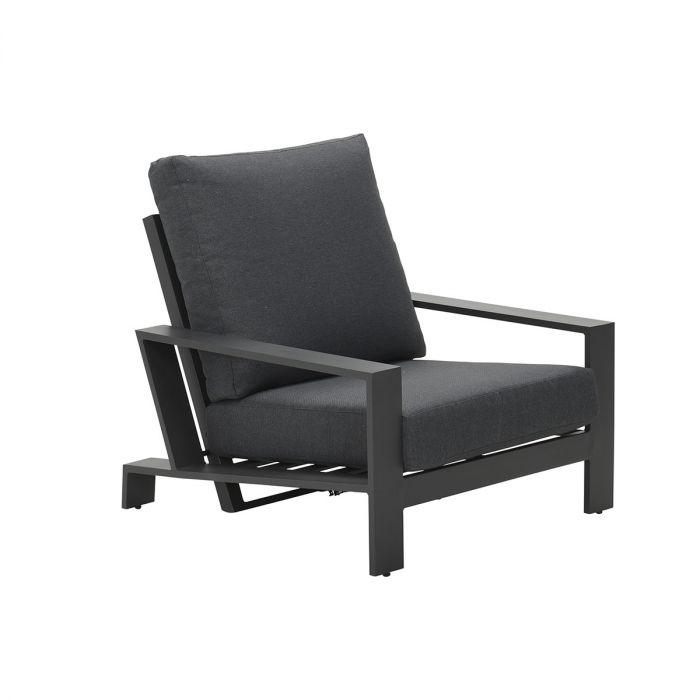 coba verstelbare lounge stoel grijs tuinmeubelland