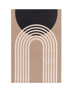 Buitenkleed Art deco 200x290 cm - circle taupe