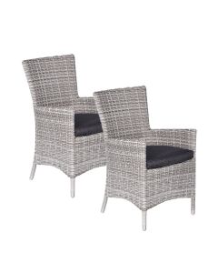 Sharon tuinstoel licht grijs - 2 stuks