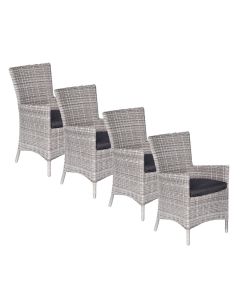 Sharon tuinstoel licht grijs - 4 stuks