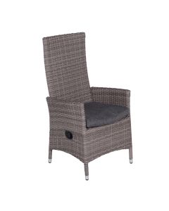 Garden Impressions Nice verstelbare stoel grijs Wicker