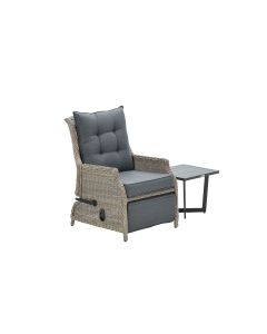Santa Rosa relax loungestoel incl. bijzettafel - vintage willow