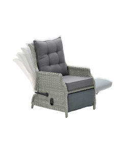 Santa Rosa relax loungestoel incl. voetenbank - cloudy grey