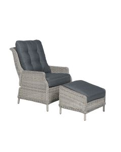 Santa Rosa relax loungestoel incl. voetenbank vintage willow