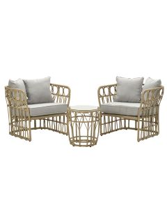 Japur loungeset 3-delig - natural rotan