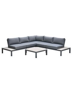 Aurora loungeset 4-delig - donker grijs