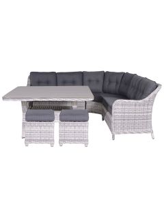 Nova lounge dining set 6-delig - licht grijs