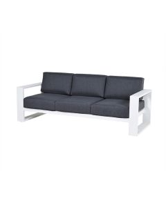 Plaza loungebank 3-zits - wit