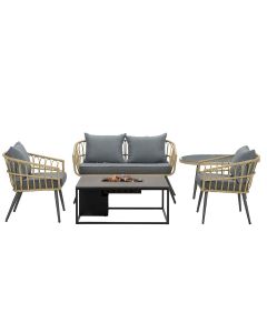 Tarulo loungeset incl. Cosiloft vuurtafel 120 cm