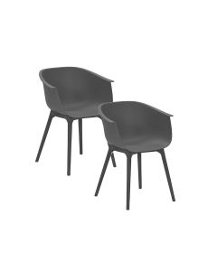 Lexy tuinstoel donker grijs - 2 stuks