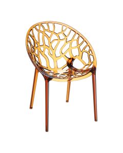 Chrystal design tuinstoel - amber transparant