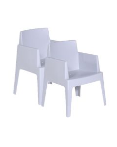 Box tuinstoel 'the original' silver grey - 2 stuks