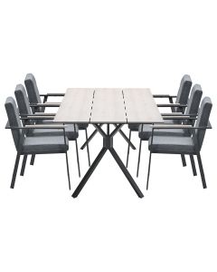 Angela 7-delige tuinset - Robin tuintafel 220x100cm