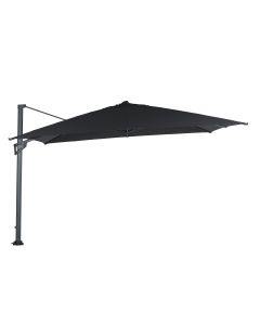 Hawaii King pole zweefparasol 400x400 cm - frame donker grijs - doek zwart