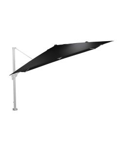 Hawaii King pole zweefparasol 400x400 cm - frame mat wit - doek zwart