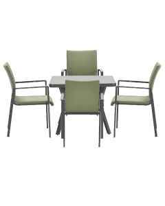 Cotorra tuinset 5-delig mos groen - Mina tuintafel 90x90 cm