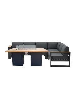 Plaza lounge dining set 5-delig - Sagres haard 150x90 cm