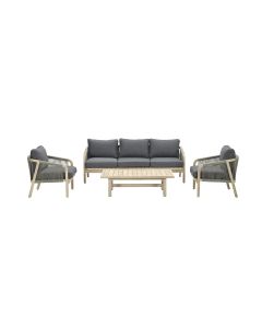 Alora loungeset 4-delig - donker grijs