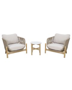 Aberdeen loungeset 3-delig - zand