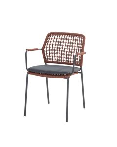 Barista stapelbare lounge dining stoel - terracotta