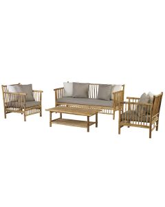 Bamboe loungeset - bamboo natural finish