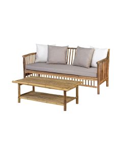 Bamboe loungeset 2-delig - natural finish