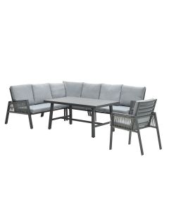 Brendon lounge dining set incl. stoel links - licht grijs