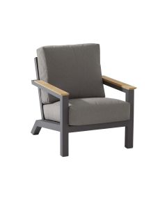 Capitol lounge stoel - donker grijs