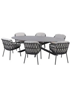 Calpi tuinset 7-delig - Privada tuintafel 240 x 113 cm