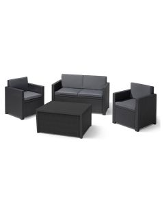 Allibert Monaco loungeset 4-delig - grijs