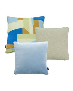 Sierkussen set blauw - 3 stuks