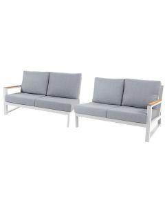 Gigi loungebanken links en rechts - wit
