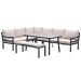 Markus lounge dining set 4-delig links - desert sand