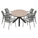 Natas tuinset grijs 7-delig - Tulli tuintafel ovaal 220x115 cm