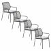 Natas tuinstoel stapelbaar grijs - 4 stuks