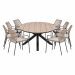Natas tuinset sand 9-delig - Tulli tuintafel ovaal 280x140 cm