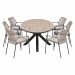 Natas tuinset sand 7-delig - Tulli tuintafel ovaal 220x115 cm
