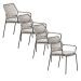 Natas tuinstoel stapelbaar natural sand - 4 stuks