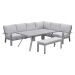 Camilo lounge dining set 6-delig rechts - taupe