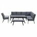 Senja lounge dining set 5-delig rechts incl. stoel - mystic grijs