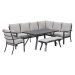 Senja lounge dining set 5-delig rechts - sandstone